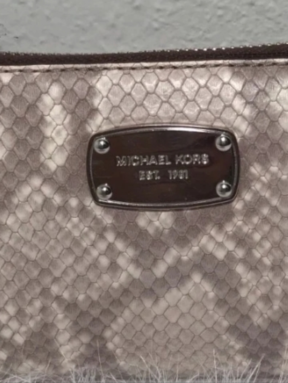 Michael Kors Jet Set Python-Embossed Leather Travel Continental Wallet EUC - Picture 14 of 15